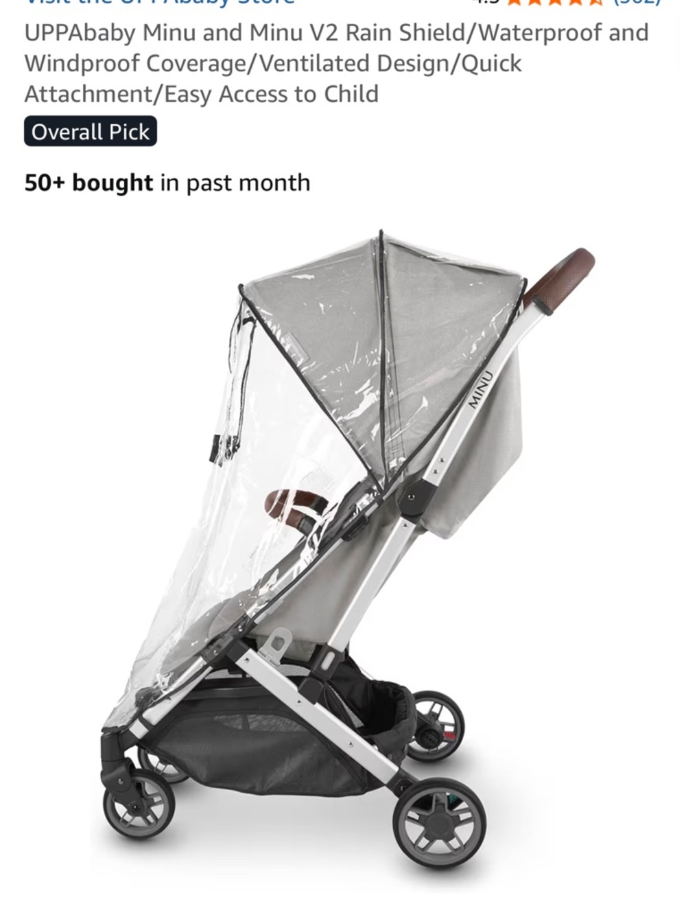 Uppababy minu rain cover